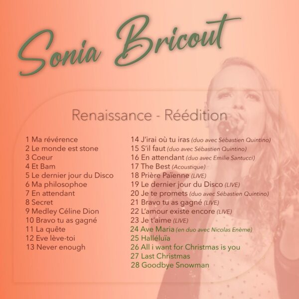 Album RENAISSANCE Réédition de Sonia Bricout – Image 2